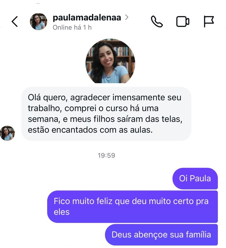 Depoimento Instagram - Paula