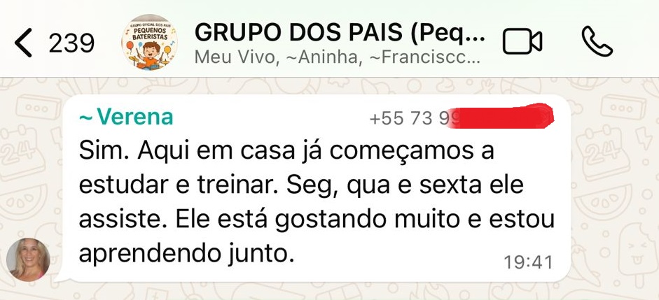 Depoimento WhatsApp - Verena